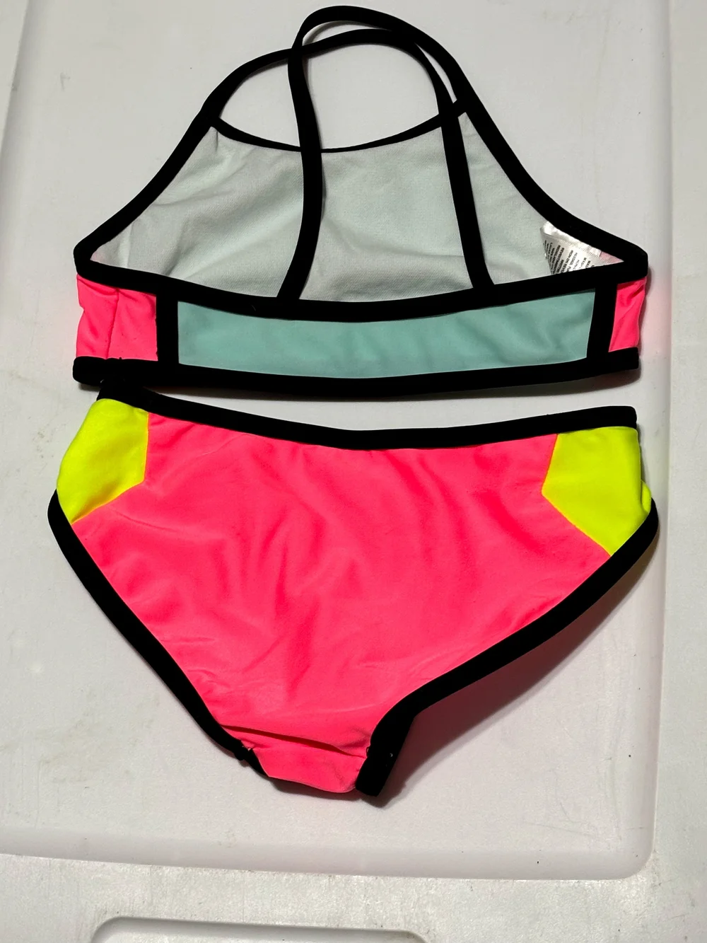 Art Class Kid’s Small/Medium Black, Teal, & Pink Three-Piece Swimwear Set